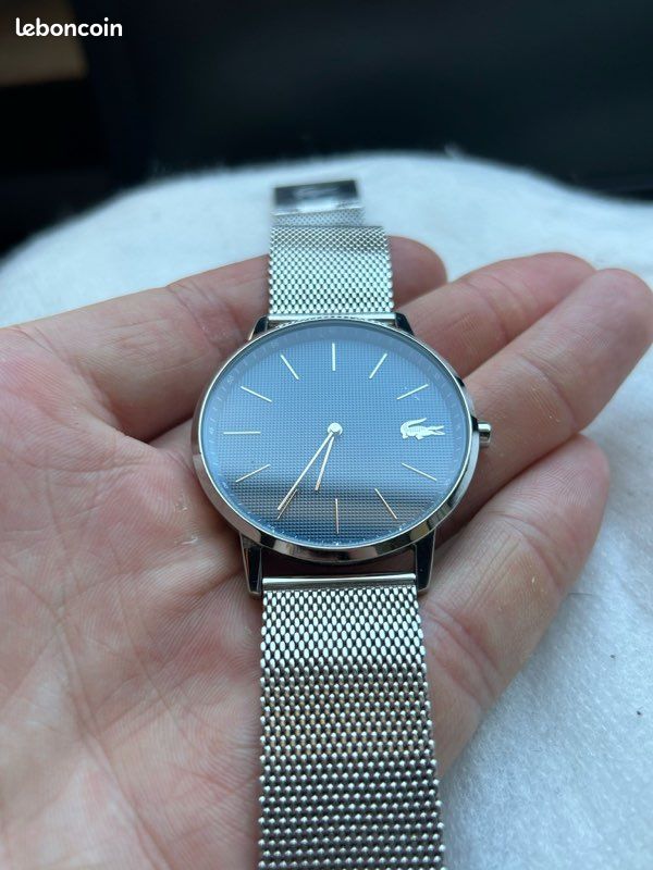 Maille Milanaise Montre Lacoste Argent Homme Lacoste Kyoto Montre