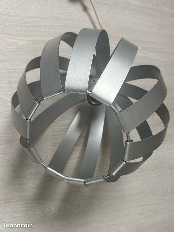 Lustre Suspension Vintage en Aluminium 70s (image 5)