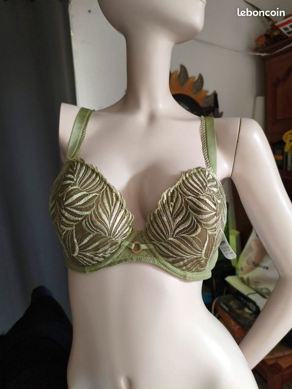 Soutien-Gorge Aubade Ébène Taille 85B - Rouge - Neuf Avec Étiquettes