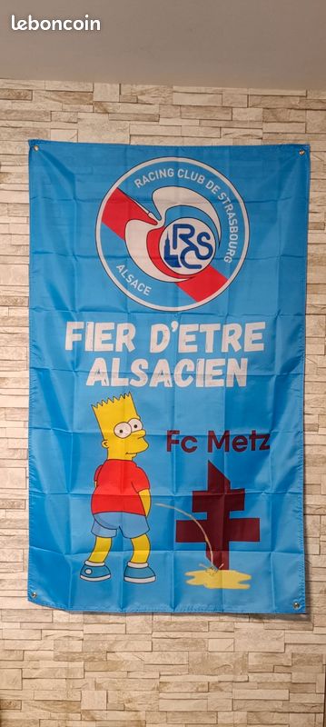 Drapeau Racing Club de Strasbourg – Grand format - Collection