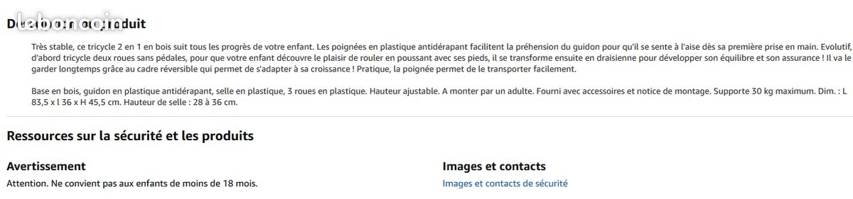 Tricycle 2 en 1 pour enfant draisienne en bois (image 9)