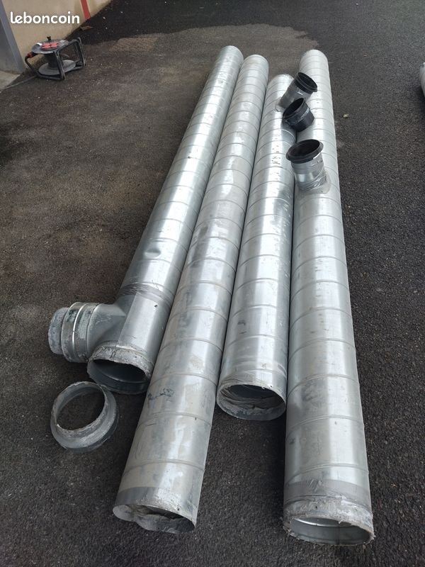 Conduit Rigide Galvanisé Pour VMC - Diamètre 100 Mm, Longueur 3 Mètres - Marque Aldes - Neuf Sous Emballage