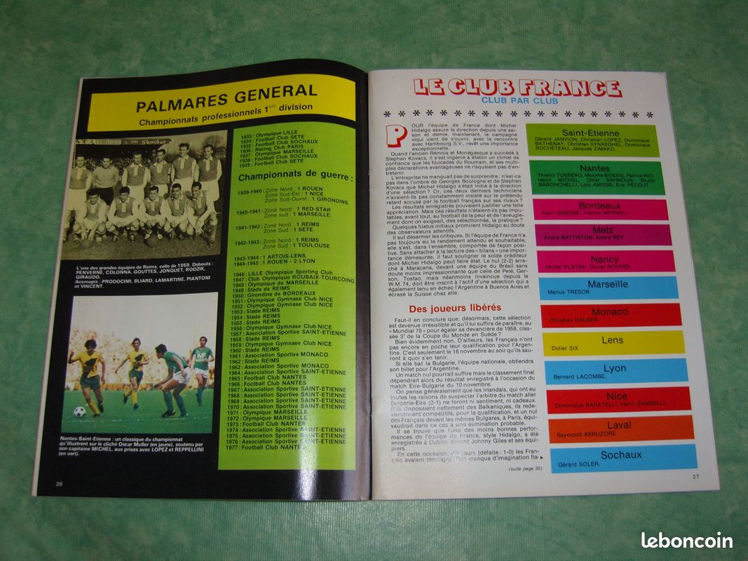 Magazine Football France - Saison 1976/1977 - Groupe Équipe - Découpes Angers