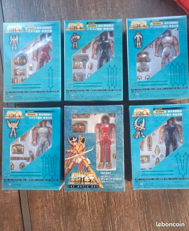 Lot De 4 Figurines Saint Seiya (Chevaliers Du Zodiaque) Bronze V2 - Bandai Années 2000
