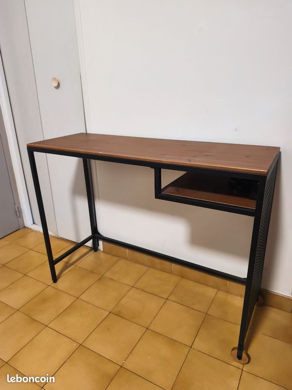 Table console / Bureau IKEA style industriel (100x36x75 cm) (image 5)