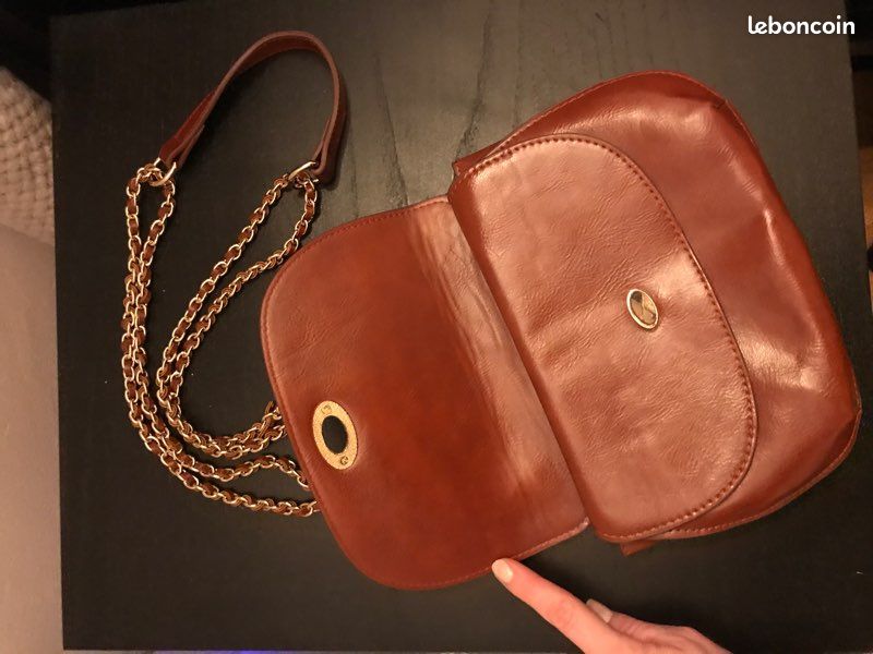Pochette marron double poche (image 2)