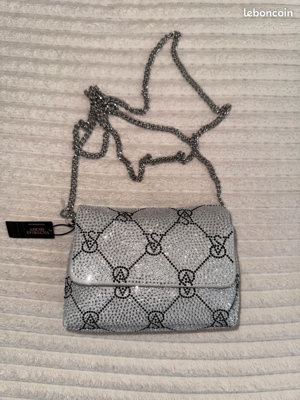 Pochette Victoria's Secret Paillettes Argent – Neuve Avec étiquette