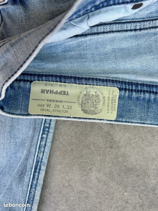 Jean Diesel Tepphar slim carrot clair W29 L32 pantalon homme (image 6)