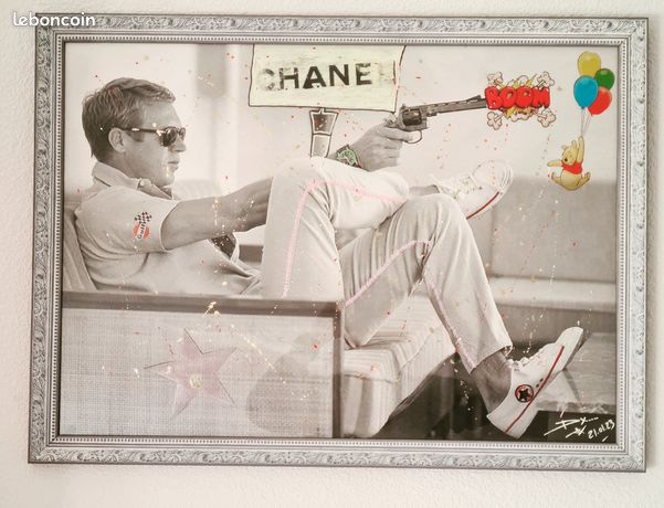 Tableau Steve McQueen Pop Art – Toile 70x100 Cm – Hommage Au Cultissime Acteur