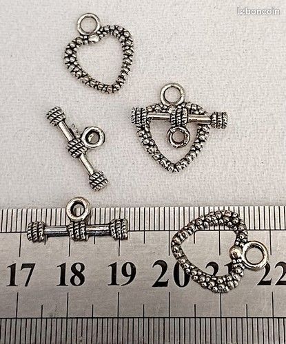 3 Fermoirs Toggle 19X15,5mm _ Apprêts pour création bijoux collier bracelet _ F006 (image 2)