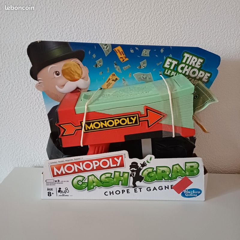 Monopoly Cash Grab Game - Money Blaster Party Game For Families & Kids (No Board Needed!)