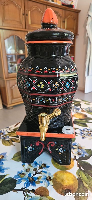 Fontaine à eau ou à boisson traditionnelle en céramique, style marocain/andalou (image 1)