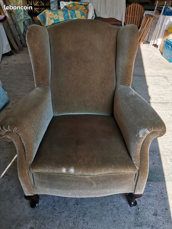 Fauteuil ancien genre anglais (image 9)