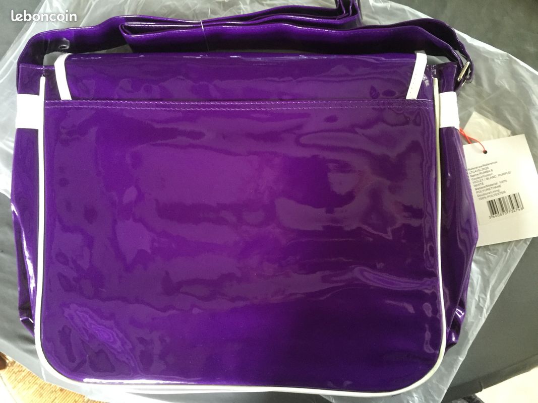 Sac bandoulière vernis besace Le Temps des Cerises (image 2)