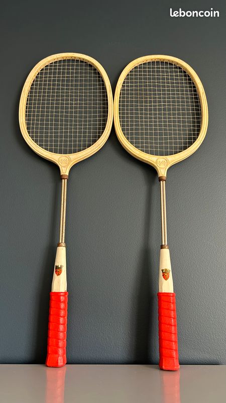Lot De 3 Raquettes De Badminton Vintage – Rétro – Pour Déco Ou Collection