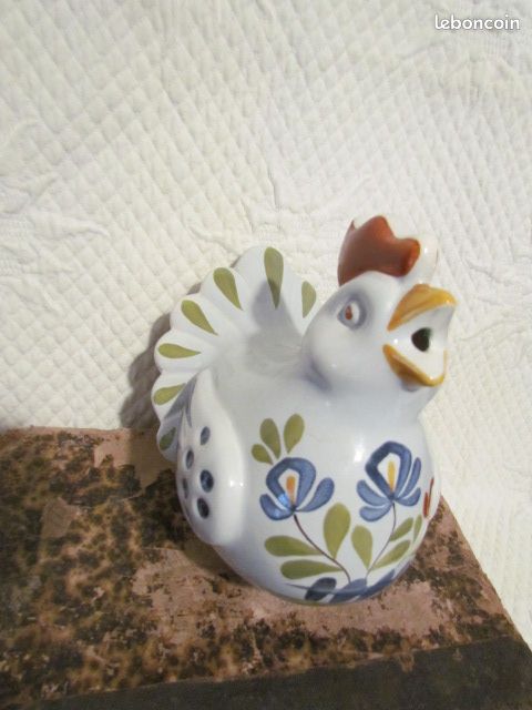 8/Tire ficelle faïence de Desvres décor Chaumière "Poule" (image 3)
