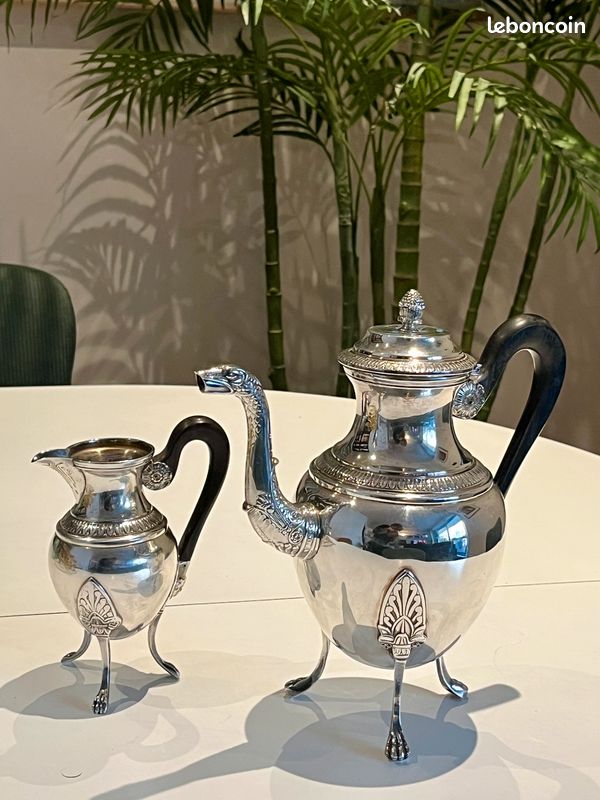 Dessous De Plat Trivette Métal Argenté Forme Théière - Wfin - Occasion