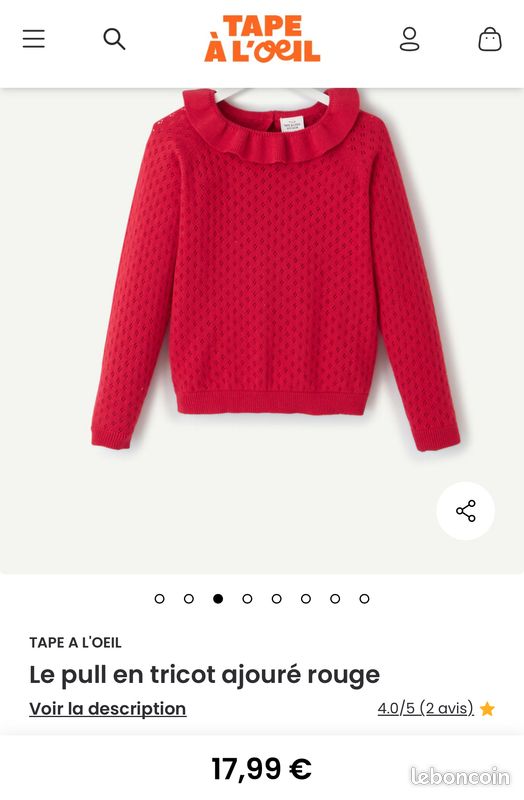 Pull Rouge Femme Taille L – Neuf Avec étiquettes, Style Décontracté Hiver/automne