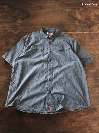 Wrangler Chemise pour homme, Bleu/carreaux, 3XL
