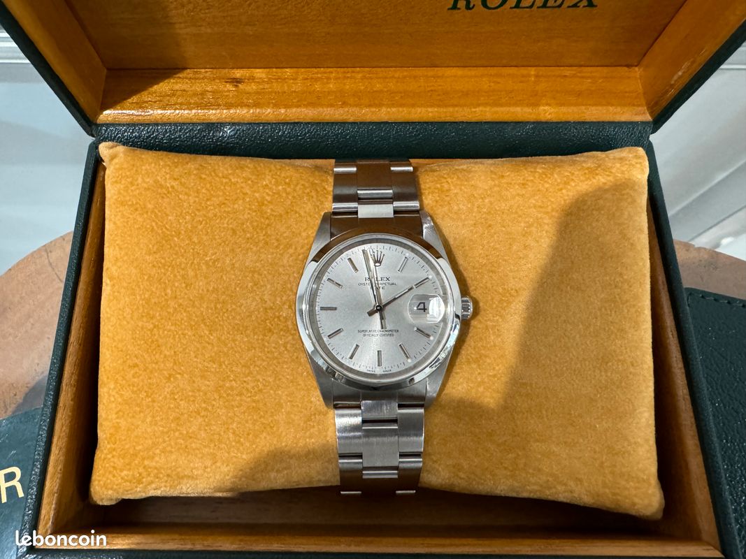 Rolex Oyster Perpetual Date 34mm acier révision 2024 serie k état
