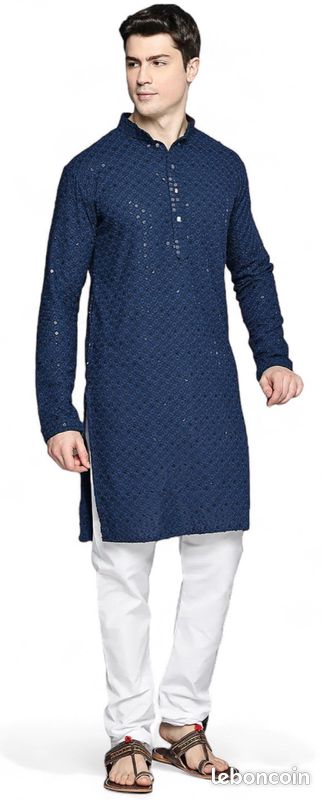 Kurta homme sherwani tenue indien homme kurti pajama (image 1)
