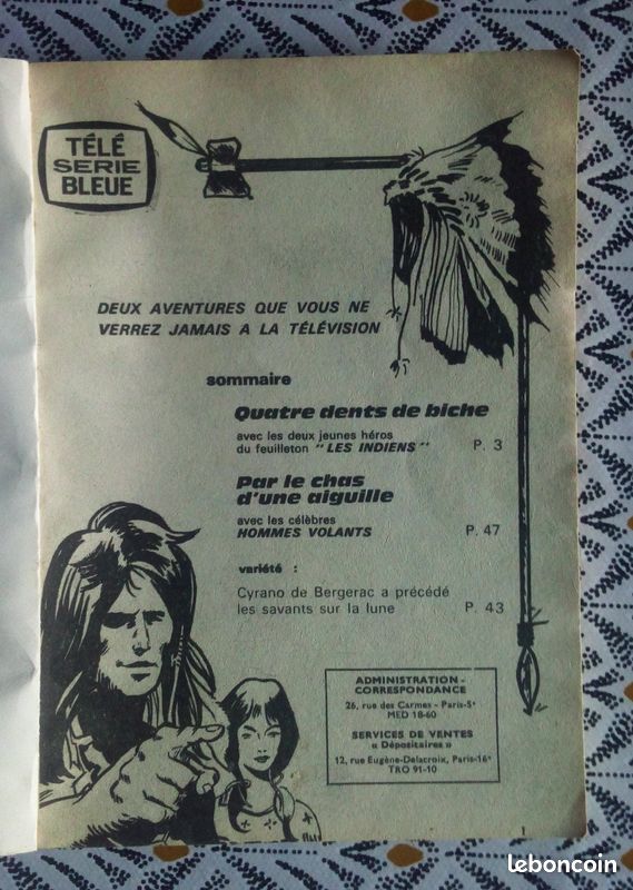 BD Télé Série Bleue n° 15 : Les Indiens 1965. Complet. État correct (image 4)