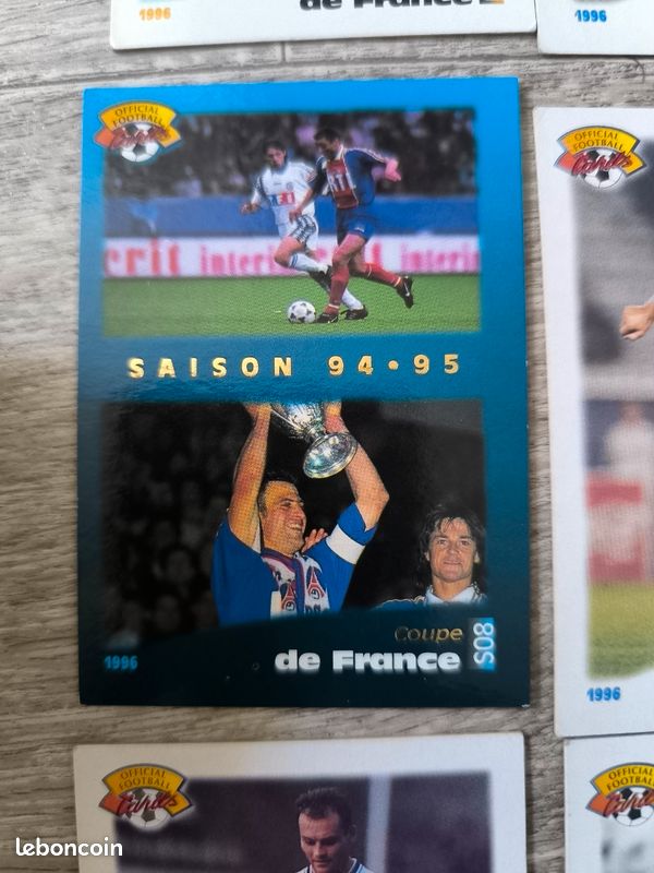 Carte Panini PSG 1996 - Saison 1994-95 - Paris Saint-Germain - N° S14 - Vintage