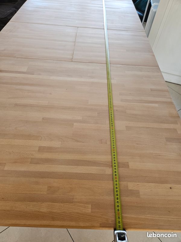 Table en pin massif avec alonge 203 cm x 100 cm (image 11)