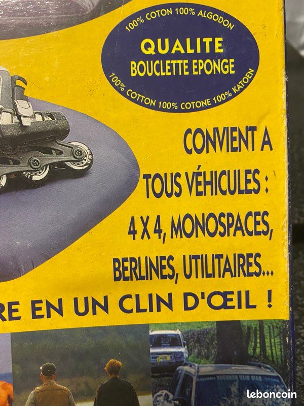 Protection de siège auto en bouclette éponge