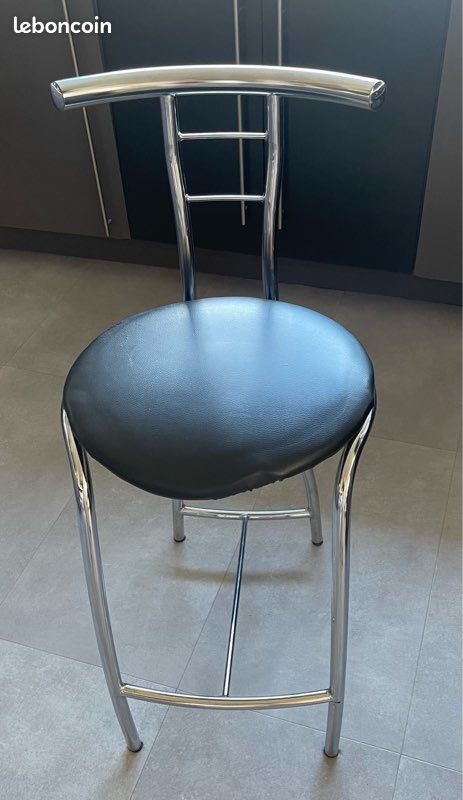 Chaise haute bar/mange debout chrome (image 2)