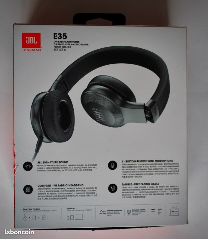 Casque audio JBL E35 supra-auriculaire noir (image 9)