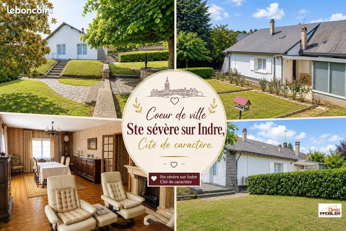 Maison 5 pièces 120 m² · à Sainte-Sévère-sur-Indre · 120 m² · 117 700 €
