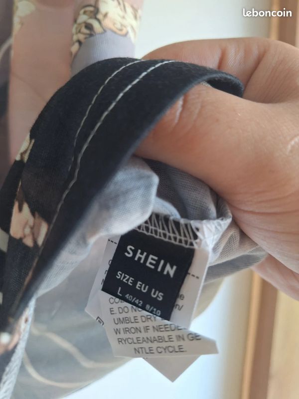 Débardeur Shein sans manches col rond imprimé effet marbré encolure ronde Femme taille L #R0288 (image 5)
