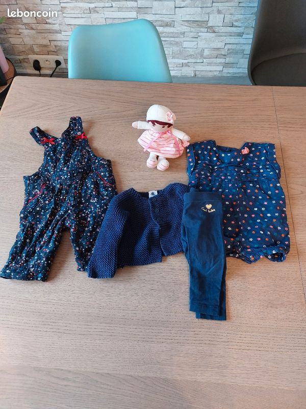Lot vêtements fille 6 mois sergent majore petit bateaux tape à l'œil (image 1)