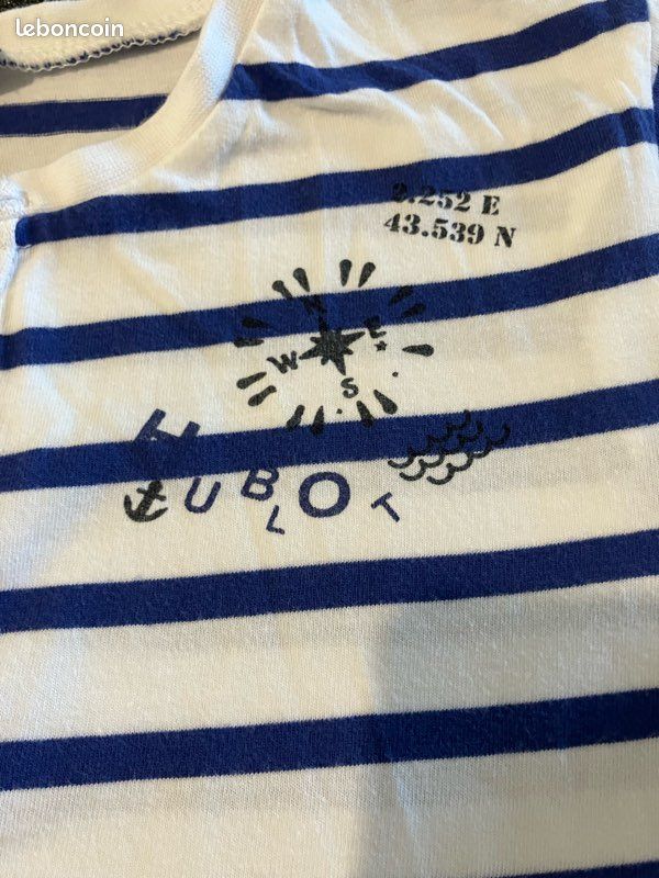T-shirt marinière garçon 8 ans Hublot (image 7)