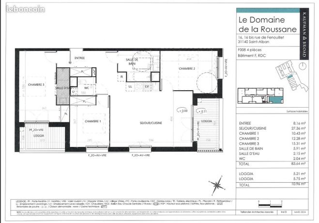 Appartement 4 pièces 82 m²