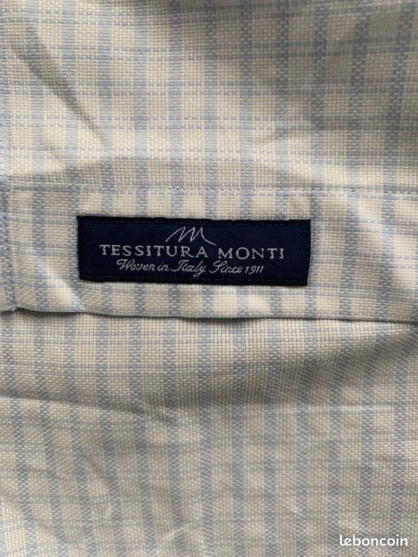 Chemise Suitsupply blanche à carreaux bleus neuve sans étiquette (image 10)