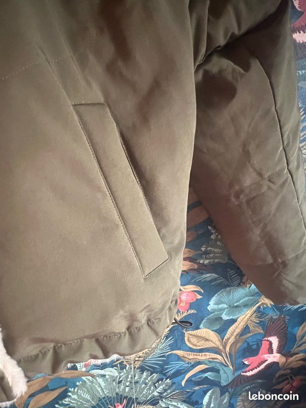 Doudoune toute douce beige crème et kaki réversible - Pimkie - Taille S oversize (image 7)