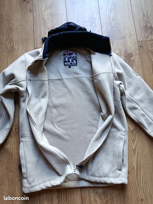 Veste polaire marque win's beige taille m (image 4)