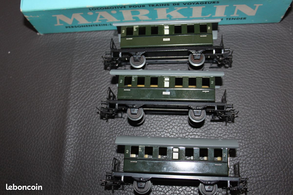 Märklin 3183 Ho Db Coffret Locomotive Vapeur Type 130 BR 24