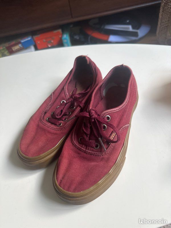 Gum Slip On Vans Rouge Vans Rouge 36 Chaussures