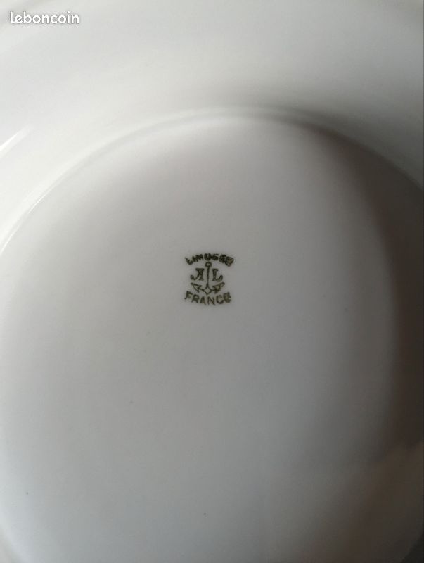 Plat de service à gâteau porcelaine blanche de limoges (image 4)