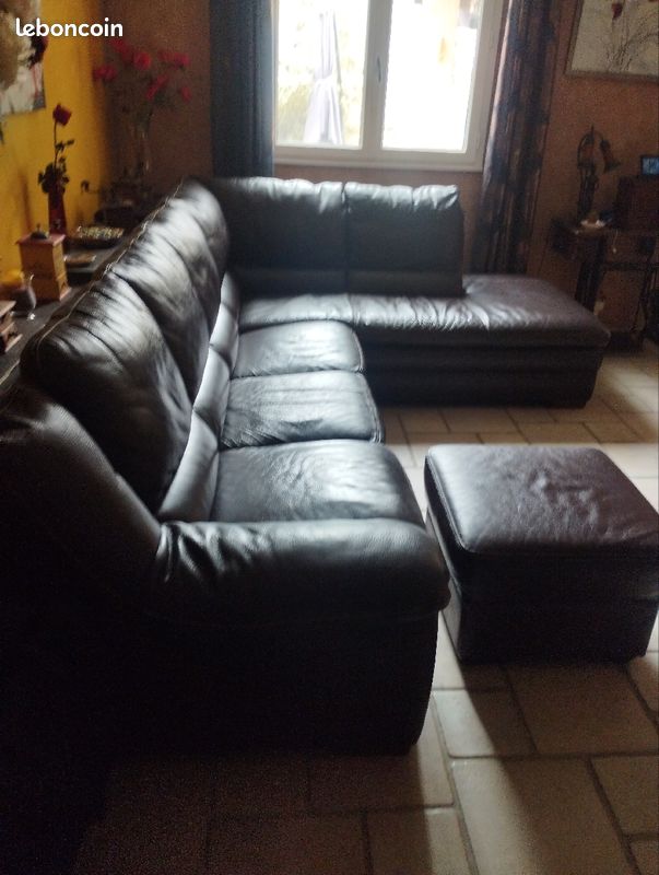 Vend canapé cuir (image 3)