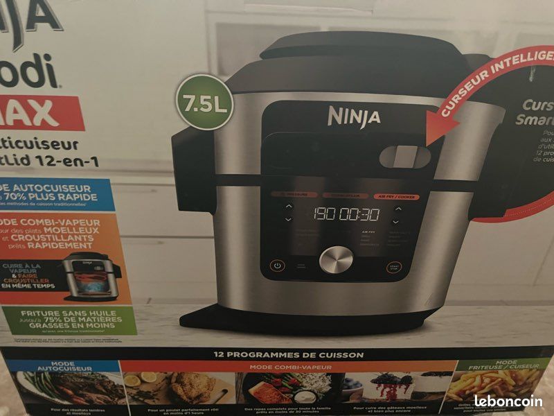 Ninja Foodi MAX Multicuiseur 12-en-1 – 7,5L (Autocuiseur