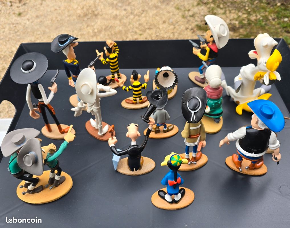 Grande Poupée Ancienne Lucky Luke 60cm - Cuir, Feutrine Et Tissu - Pièce De Collection Rare