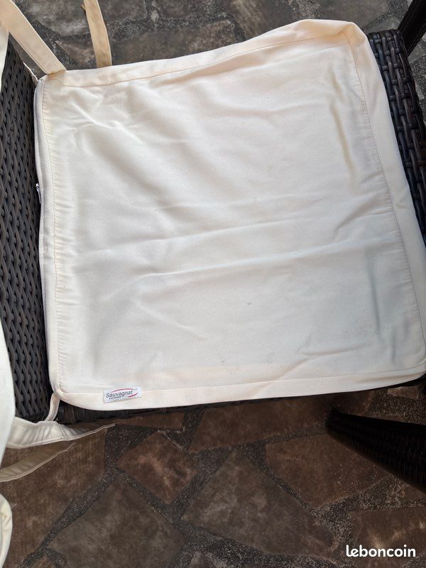 6 coussins housse + mousse pour chaise de jardin (image 1)