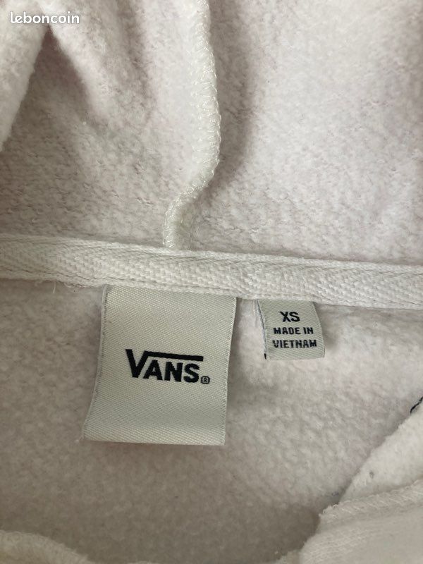 Sweat à capuche Vans blanc motif fleurs Vêtements