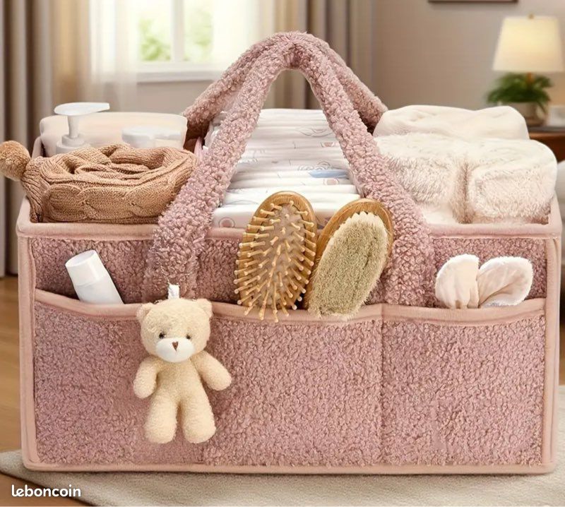 Jollein Panier de Rangement Cloudy Rib - Milky Coffee - Panier & corbeille - L'Armoire de Bébé