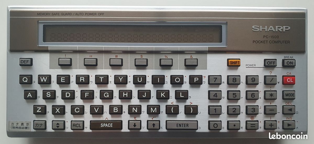 Pocket computer Sharp PC-1500 vintage - Ordinateurs