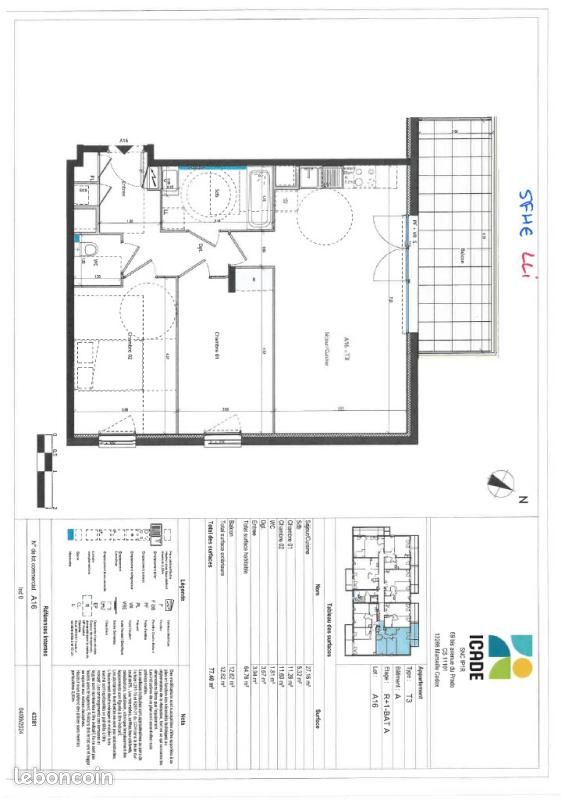 Appartement 3 pièces 65 m² · à Saint-Chamas · 65 m² · 1 006 €/mois